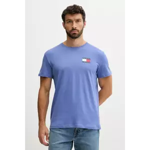 Tommy Jeans tricou din bumbac culoarea bej, cu imprimeu, DM0DM20740 imagine