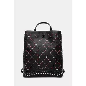 Desigual rucsac YANKEE METAL PATCH S culoarea negru, mic, cu imprimeu, 25WAKP15 imagine