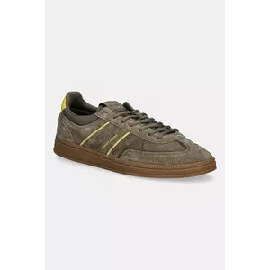 Tommy Jeans sneakers din piele întoarsă THE GREENWICH EDGE SUEDE culoarea verde, EM0EM01609 imagine