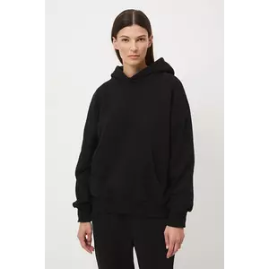 Medicine bluză culoarea negru, cu glugă, uni imagine