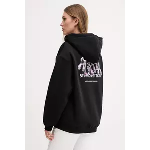 Alpha Industries bluză culoarea negru, cu glugă, cu imprimeu, 156042.03 imagine