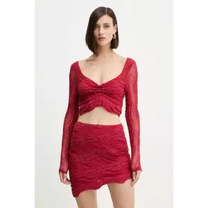 Charo Ruiz Ibiza bluză culoarea rosu, uni, 257101 imagine