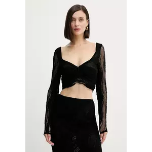 Charo Ruiz Ibiza bluză culoarea negru, uni, 257101 imagine