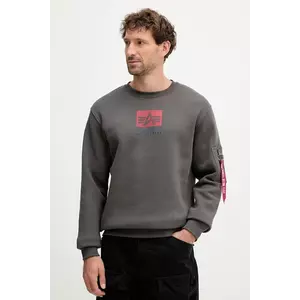 Alpha Industries bluză culoarea gri, cu imprimeu, 148311.684 imagine