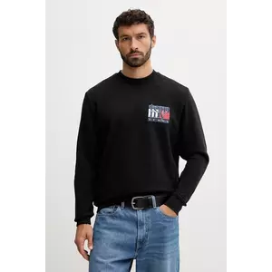 Tommy Jeans hanorac de bumbac culoarea negru, cu imprimeu, DM0DM22093 imagine