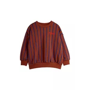 Mini Rodini hanorac de bumbac pentru copii culoarea maro, cu model, 25220142 imagine