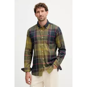 Barbour cămașă din bumbac GLENDALE culoarea verde, cu guler clasic, regular, MSH4992 imagine