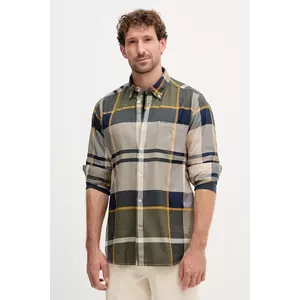 Barbour cămașă din bumbac DUNOON culoarea verde, cu guler button-down, regular, MSH4980 imagine