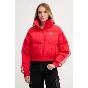 adidas Originals geacă Cropped Puffer culoarea rosu, de tranzitie, JX2966 imagine