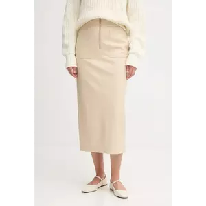 Marc Aurel fustă culoarea bej, midi, drept, 2330-2020-92699 imagine