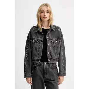 Levi's geacă jeans culoarea gri, de tranzitie, oversize, A9456 imagine
