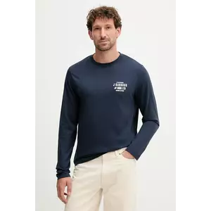 Barbour longsleeve din bumbac culoarea bleumarin, cu imprimeu, MTS1471 imagine