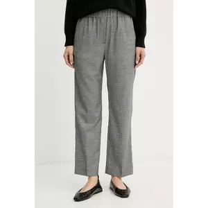 Weekend Max Mara pantaloni din lână HATELEY culoarea negru, drept, high waist, 2525136022600 imagine