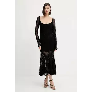 Charo Ruiz Ibiza rochie culoarea negru, maxi, evazati, 257610 imagine