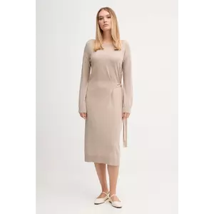 Gaudi rochie culoarea bej, maxi, drept, 521FD13001 imagine