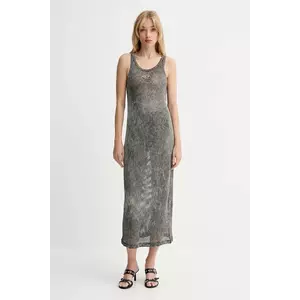 Diesel rochie din bumbac MAEVE-UTLT culoarea gri, maxi, drept, A18534.0HGBA imagine