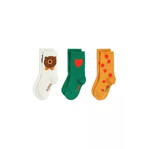 Mini Rodini șosete copii Bear 3-pack culoarea verde, 25760116 imagine