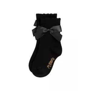 Mini Rodini șosete copii Satin bow culoarea negru, 25760120 imagine