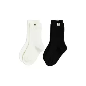 Mini Rodini șosete de lână pentru copii 2-pack culoarea negru, 10000157 imagine