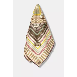 Marella eșarfă de mătase culoarea bej, cu model, 2523546076200 imagine