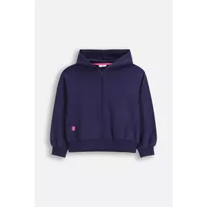 Coccodrillo hanorac de bumbac pentru copii culoarea bleumarin, cu glugă, cu imprimeu, EVERYDAY GIRL A imagine