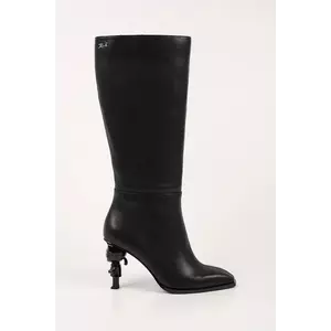 Karl Lagerfeld ghete de piele KARL NFT HEEL culoarea negru, cu toc cui, KL39175 imagine