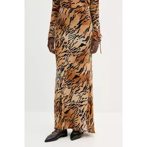 Never Fully Dressed fustă culoarea maro, maxi, evazati, NFDSK714 imagine