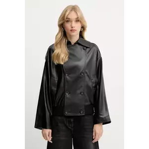 Silvian Heach geacă MELENDEZ culoarea negru, de tranzitie, oversize, GPA25172GB imagine