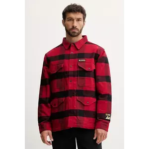 Columbia geacă de bumbac High Cascades culoarea rosu, de tranzitie, 2138401 imagine