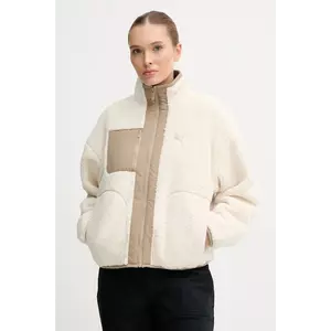 Puma geacă cu două fețe culoarea bej, de tranzitie, oversize, 688386 imagine