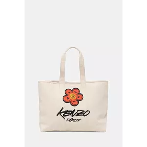 Kenzo geantă de bumbac culoarea bej, FF68SA911F36 imagine