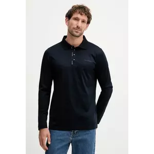 Karl Lagerfeld longsleeve din bumbac culoarea bleumarin, uni, 554200.745002 imagine