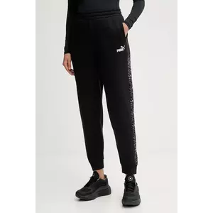 Puma pantaloni de trening culoarea negru, cu model, 688086 imagine