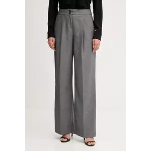 Gaudi pantaloni culoarea gri, lat, high waist, 521FD25006 imagine