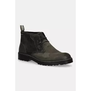 Barbour botine de piele întoarsă Maxwell culoarea verde, MFO0770BR98 imagine