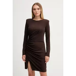 Gaudi rochie culoarea maro, mini, mulata, 521FD14009 imagine