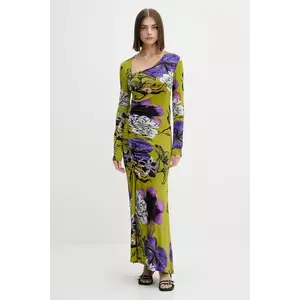 Desigual rochie NECKLINE LA culoarea verde, maxi, mulata, 25WWVK37 imagine