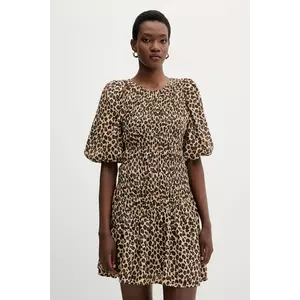 Never Fully Dressed rochie culoarea maro, mini, evazati, NFDDR3114 imagine