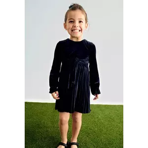 Abel&Lula rochie de catifea pentru copii culoarea bleumarin, mini, evazati, 5533 imagine