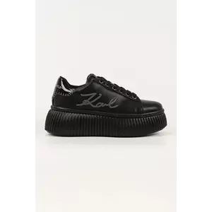 Karl Lagerfeld sneakers din piele KREEPER LO culoarea negru, KL42372C imagine