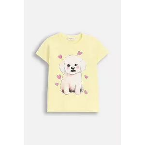 Coccodrillo tricou copii culoarea galben, EVERYDAY GIRL A imagine