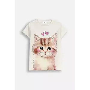 Coccodrillo tricou copii culoarea alb, EVERYDAY GIRL A imagine