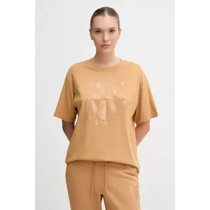 Dkny tricou din bumbac culoarea maro, DP5T1470 imagine