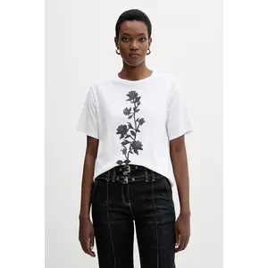 Blugirl Blumarine tricou din bumbac culoarea alb, RF5204.J7720 imagine