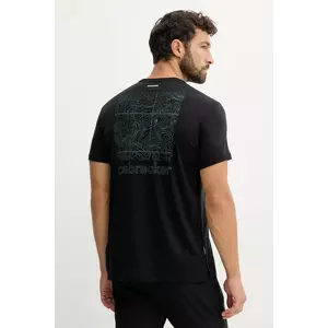 Icebreaker tricou funcțional Merino Blend 125 culoarea negru, cu imprimeu, IB0A57CN0011 imagine