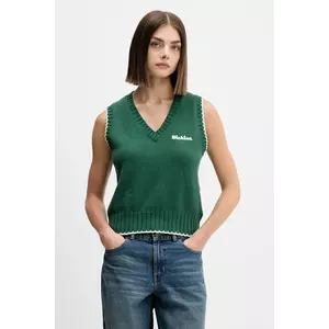 Dickies vestă din amestec de lână culoarea verde, light, DK0A87P2 imagine