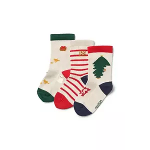 Liewood șosete copii Silas Socks 3-Pack 3-pack culoarea bej, LW20014 imagine