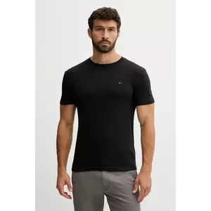 Tommy Jeans tricou din bumbac 2-pack bărbați, culoarea negru, uni, DM0DM20687 imagine
