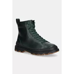 Camper bocanci de piele Brutus+ culoarea verde, cu toc plat, K400816-005 imagine