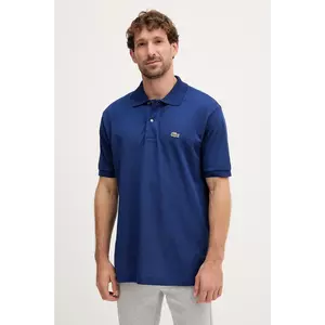 Lacoste polo de bumbac culoarea verde, neted imagine